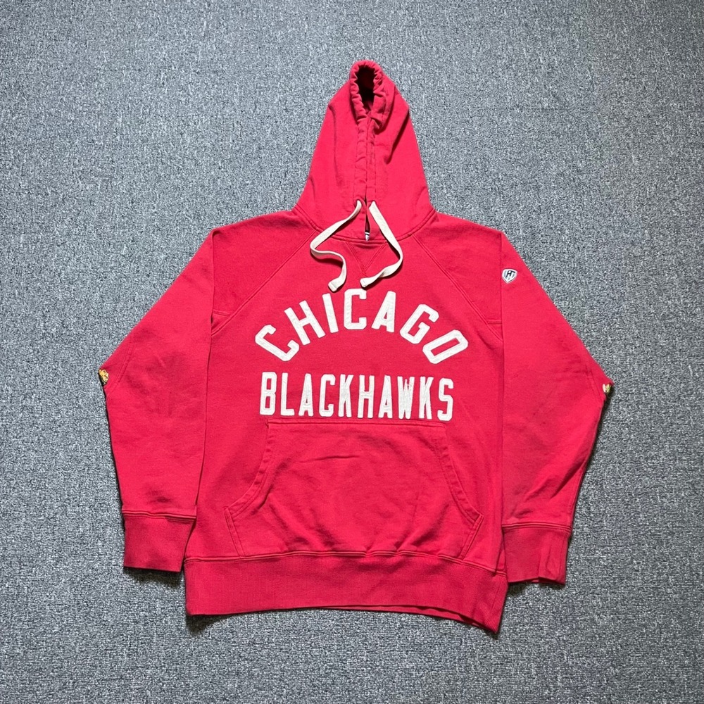 Hands High Chicago Blackhawks Hoodie Size M Red NHL Hockey Graphic Pullover